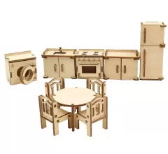 Мебель для кукольного домика ХэппиДом "Кухня" из дерева