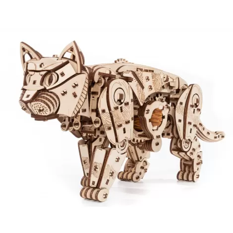 Сборная модель деревянная, конструктор 3D EWA Механический Кот (Кошка)