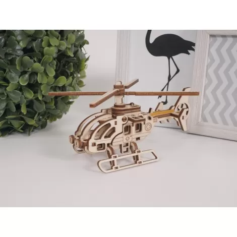 Конструктор 3D деревянный Lemmo Вертолет Стриж
