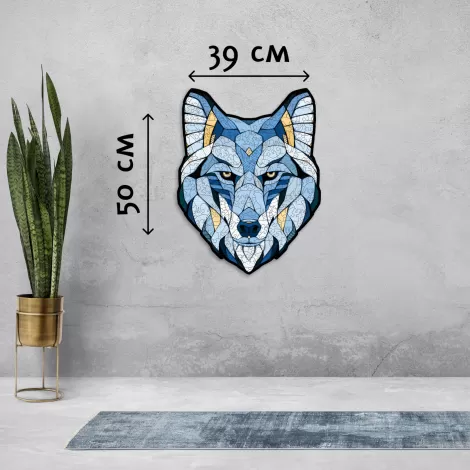 Деревянный фигурный пазл EWA Волк L (50x39 см)