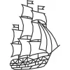 Деревянный декор настенный, панно, сборная модель EWA Design Корабль (Парусник)