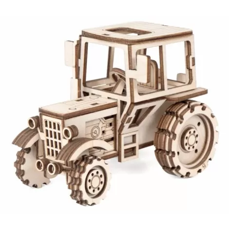 Конструктор 3D деревянный подвижный Lemmo Трактор