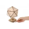 Конструктор деревянный 3D EWA Глобус Икосаэдр с секретом (шкатулка, сейф)