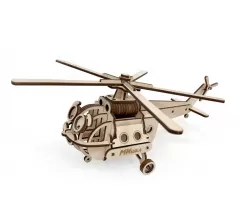 Конструктор 3D деревянный подвижный Lemmo Вертолет "МИшка"