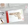 Конструктор 3D деревянный Lemmo Пистолет-резинкострел с мишенями