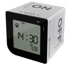 Часы настольные Bresser FlipMe Alarm Clock, серебристые