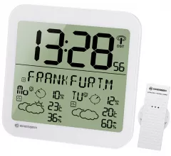 Часы настенные Bresser MyTime Meteotime LCD, белые