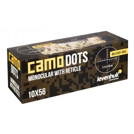Монокуляр камуфляжный Levenhuk Camo Dots 10x56 с сеткой