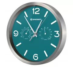 Часы настенные Bresser MyTime ND DCF Thermo/Hygro, 25 см, синие