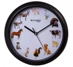 Часы настенные Bresser Junior, 25 см, с животными